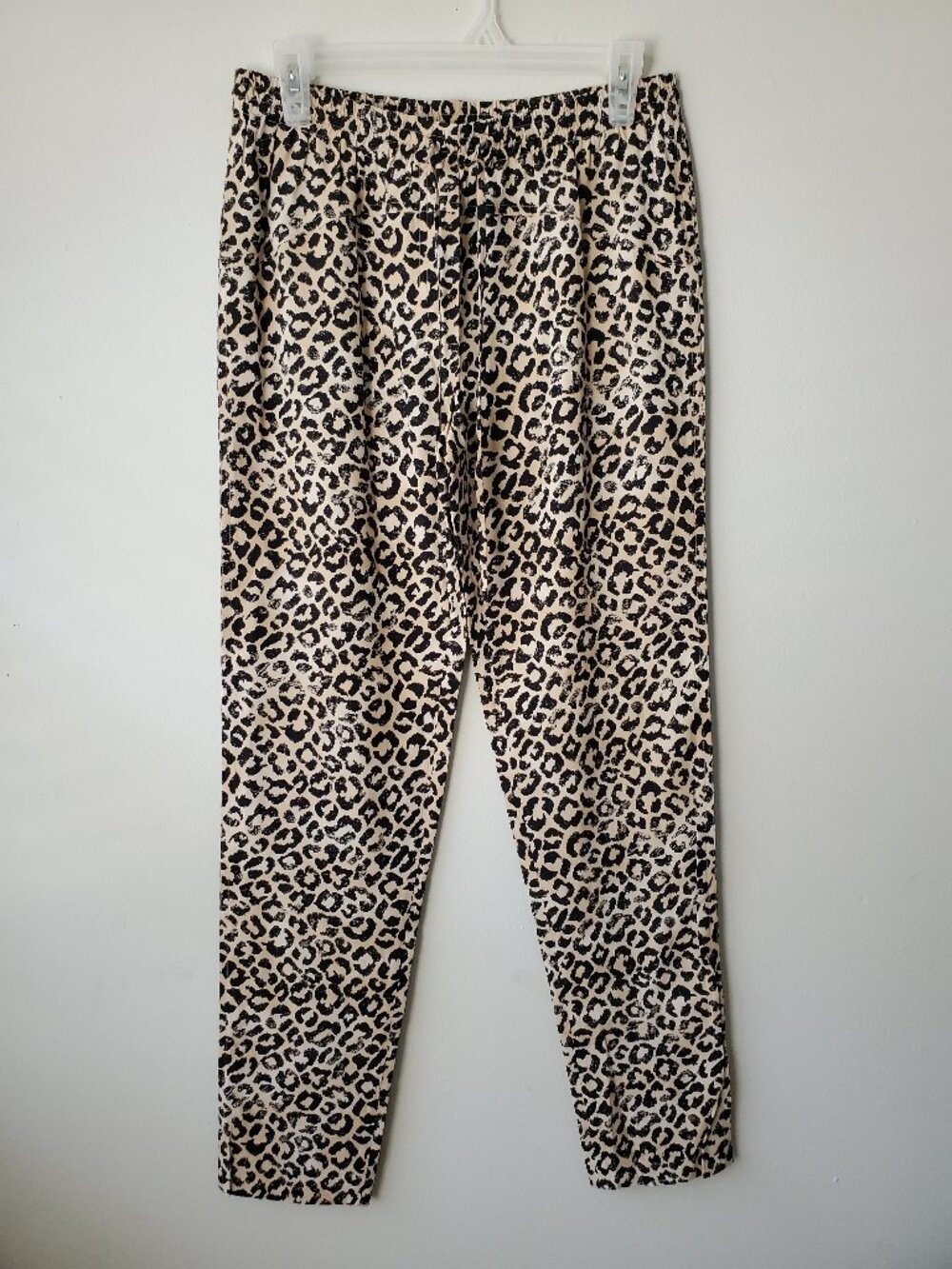 NEW Rebecca Taylor Leopard Print Rayon Drawstring Pants Size 4